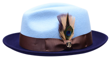 Load image into Gallery viewer, The Ritz Two Tone Felt Dress Hat by Bruno Capelo