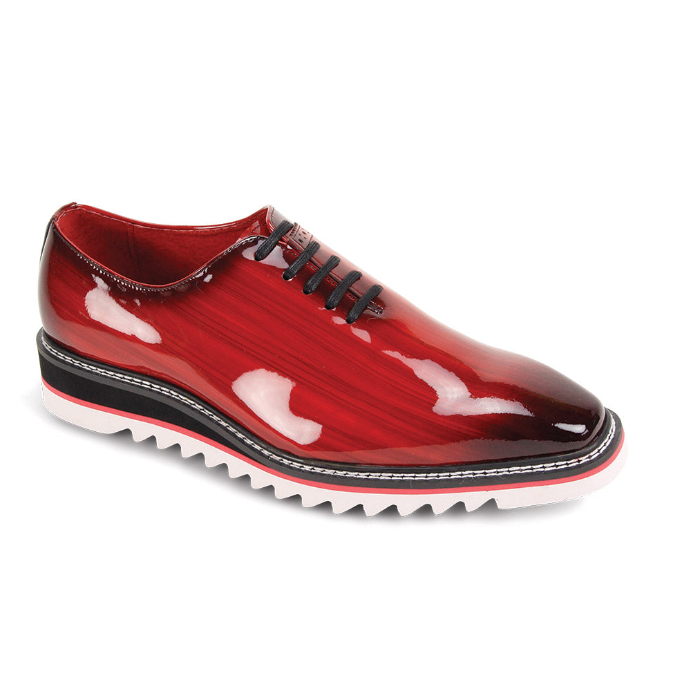 giovanni men's leather dress shoe Giovanni Men's Leather Dress Shoe - Alligator Accent Panel - Brown - 11