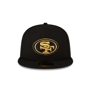 San Francisco 49ers New Era Black Gold Metallic 59Fifty Fitted Cap