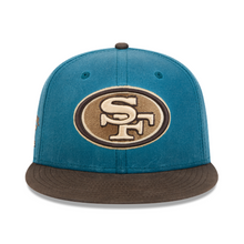 Load image into Gallery viewer, San Francisco 49ers 59Fifty 5950 New Era Superbowl XV1 Teal &amp; Brown Fitted Cap