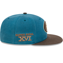 Load image into Gallery viewer, San Francisco 49ers 59Fifty 5950 New Era Superbowl XV1 Teal &amp; Brown Fitted Cap