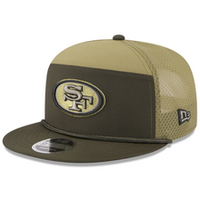 Load image into Gallery viewer, San Francisco 49ers New Era 9Fifty 950 Split Panel Salute to Service On-Field Snapback Hat