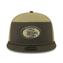 Load image into Gallery viewer, San Francisco 49ers New Era 9Fifty 950 Split Panel Salute to Service On-Field Snapback Hat