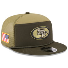 Load image into Gallery viewer, San Francisco 49ers New Era 9Fifty 950 Split Panel Salute to Service On-Field Snapback Hat