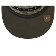 Load image into Gallery viewer, San Francisco 49ers New Era 9Fifty 950 Split Panel Salute to Service On-Field Snapback Hat
