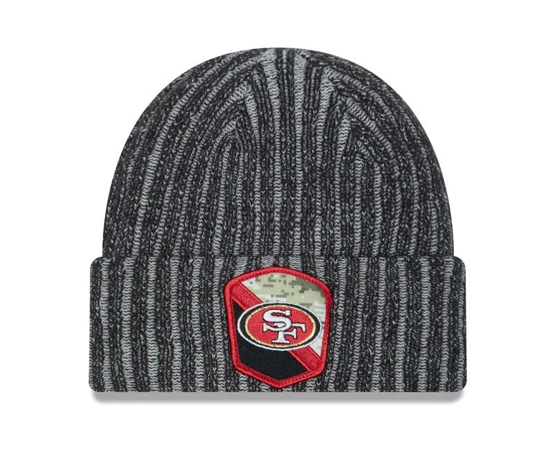 San Francisco 49ers 2023 Salute to Service Cuffed Knit New Era Beanie Hat