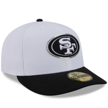 Load image into Gallery viewer, San Francisco 49ers 59Fifty White &amp; Black Pre-Curved Bill 5950 New Era Fitted Cap