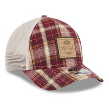 Load image into Gallery viewer, San Francisco 49ers Plaid New Era 9Forty 940 Adjustable Fit Curved Bill Trucker Hat
