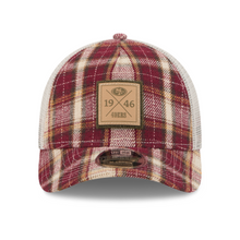 Load image into Gallery viewer, San Francisco 49ers Plaid New Era 9Forty 940 Adjustable Fit Curved Bill Trucker Hat