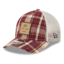 Load image into Gallery viewer, San Francisco 49ers Plaid New Era 9Forty 940 Adjustable Fit Curved Bill Trucker Hat