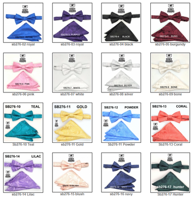 Stacy Adams Paisley Bowtie and Hanky Set