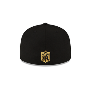 Seattle Seahawks New Era Black Gold Metallic 59Fifty Fitted Cap