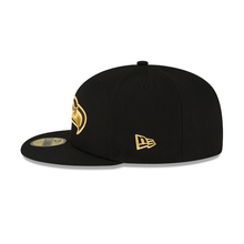 Load image into Gallery viewer, Seattle Seahawks New Era Black Gold Metallic 59Fifty Fitted Cap