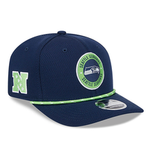 Load image into Gallery viewer, Seattle Seahawks New Era 9Seventy 970 Stretch Snap Snapback Curved Bill Cap