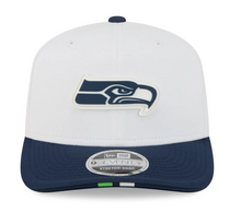 Load image into Gallery viewer, Seattle Seahawks New Era 9Seventy 970 Stretch Snap Snapback Curved Bill Cap # 60722382