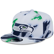 Load image into Gallery viewer, Seattle Seahawks New Era 9Fifty 950 Paint Splatter Snapback Hat