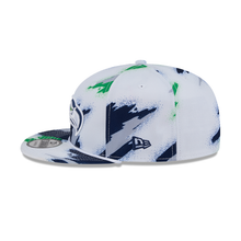 Load image into Gallery viewer, Seattle Seahawks New Era 9Fifty 950 Paint Splatter Snapback Hat