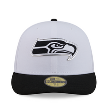 Load image into Gallery viewer, Seatle Seahawks 59Fifty White &amp; Black Pre-Curved Bill 5950 New Era Fitted Cap