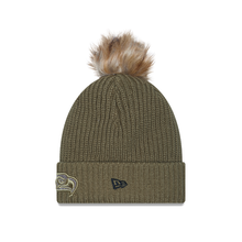 Load image into Gallery viewer, Seattle Seahawks New Era Fleece Lined Salute to Service Pom Knit Beanie