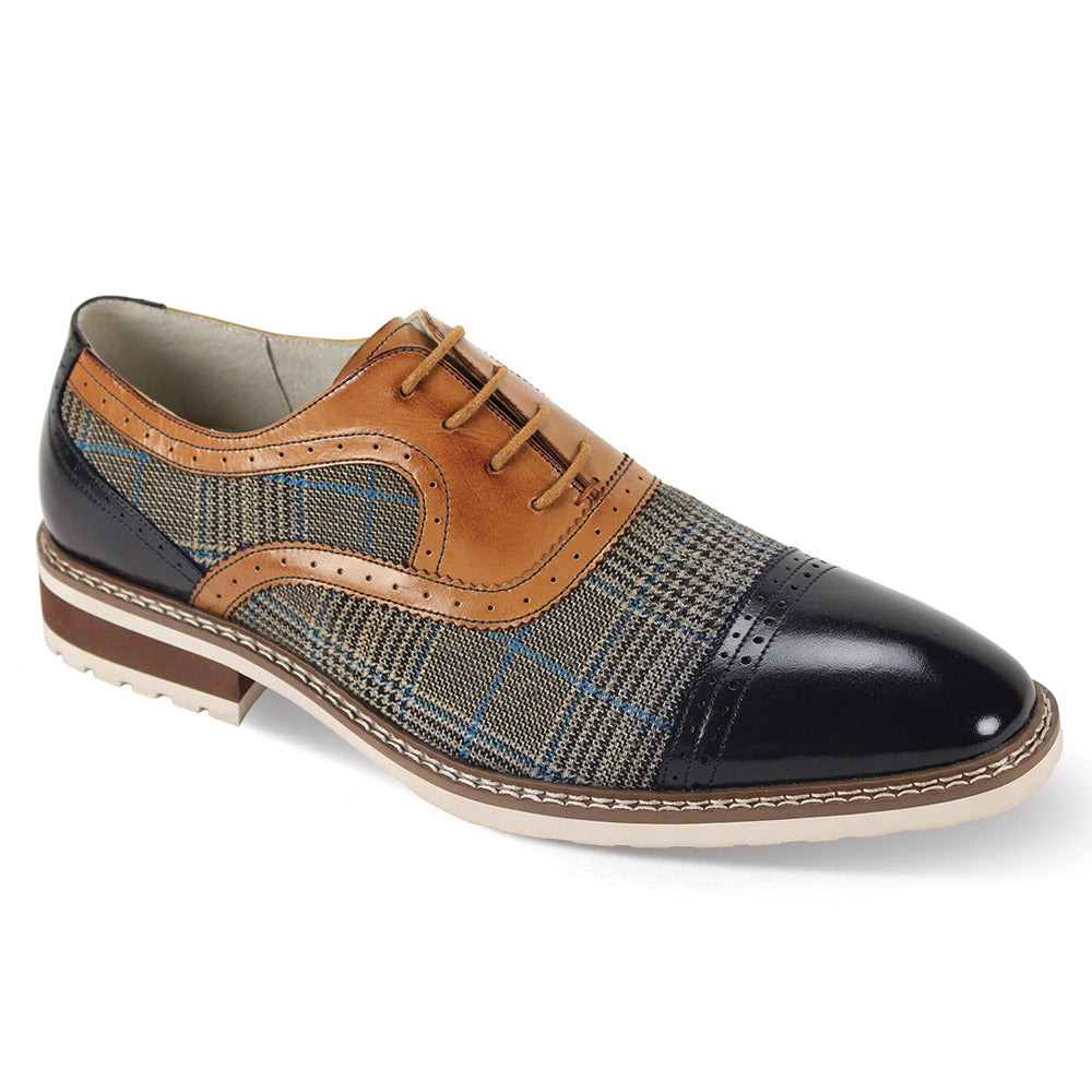 Giovanni Leather SHOES-SINCLAIR NVY/TAN / 10.5