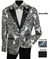 Single Breasted One Button Blazer with Matching Bowtie # 9592