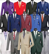 Slim Fit Two Button Suit in 14 Colors # SC900