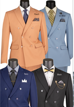 Load image into Gallery viewer, Slim Fit Double-Breasted Suit by Vinci in 10 Colors.  # SDB1