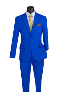 Slim Fit Single-Breasted Suit Lucci in Black, White & Royal Colors