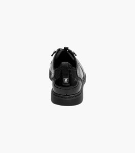 Spyre Plain Toe Black Patent Elastic No-tie Laces easy slip-on, slip-off Stacy Adams Shoe