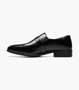 Stacy Adams Abram Moc Toe Slip On Black Dress Shoe