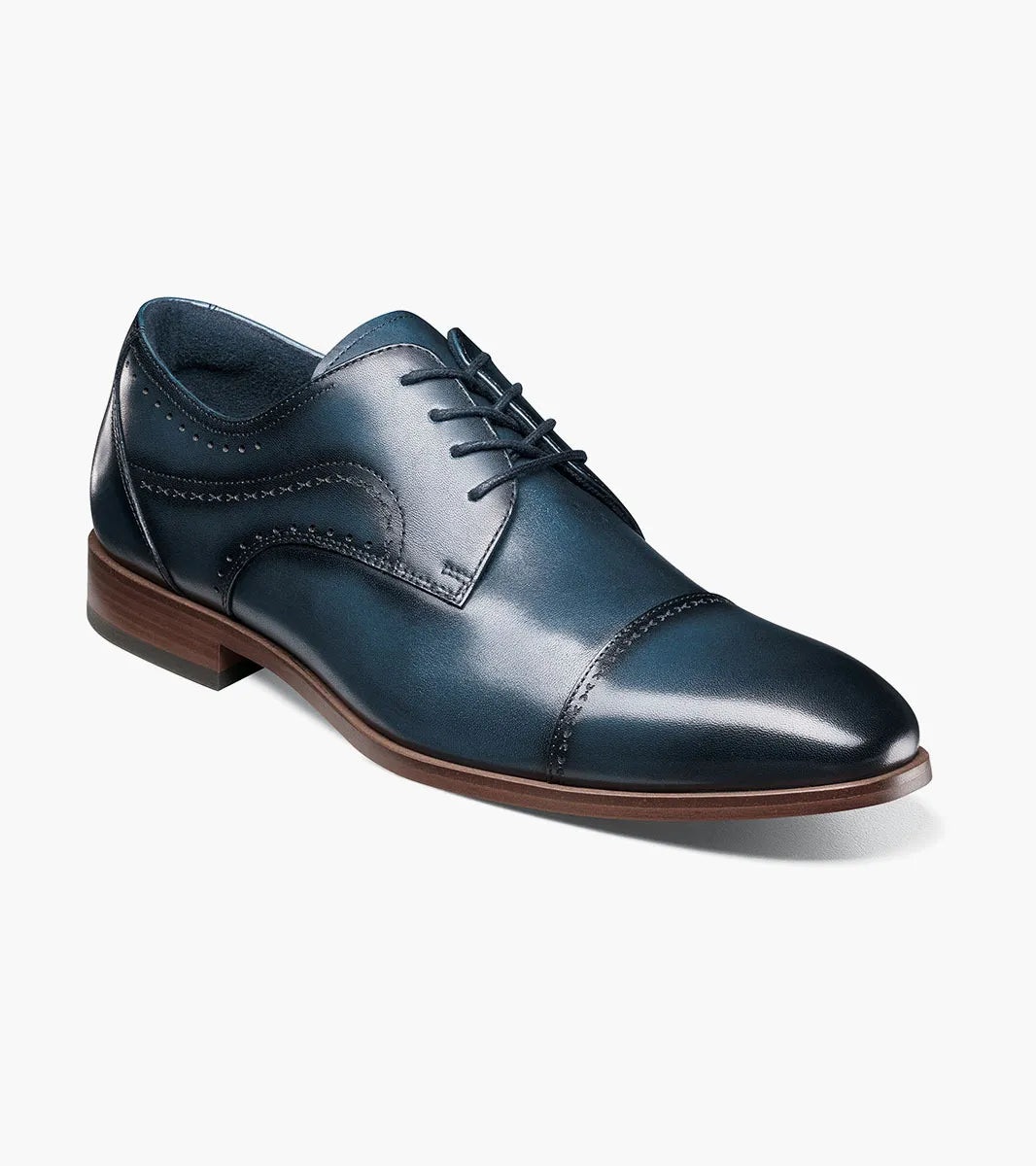 Men's Stacy Adams, Bryant Cap Toe Oxford Navy 10 M