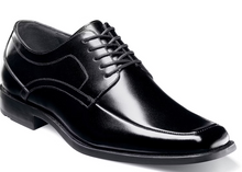 Load image into Gallery viewer, Stacy Adams Calhoun Moc Toe Leather Oxford Lace Up Black Dress Shoe