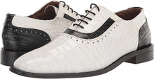Load image into Gallery viewer, Stacy Adams Riccardi Black &amp; White Leather Oxford Lace Up Dress Shoe # 25575