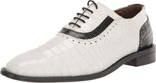 Load image into Gallery viewer, Stacy Adams Riccardi Black &amp; White Leather Oxford Lace Up Dress Shoe # 25575