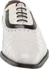 Load image into Gallery viewer, Stacy Adams Riccardi Black &amp; White Leather Oxford Lace Up Dress Shoe # 25575