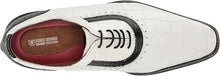 Load image into Gallery viewer, Stacy Adams Riccardi Black &amp; White Leather Oxford Lace Up Dress Shoe # 25575