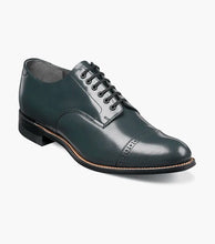 Load image into Gallery viewer, Stacy Adams Madison Cap Toe Oxford Dress Shoe - Black &amp; Navy in D, E &amp; EE Widths