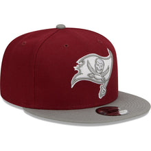Load image into Gallery viewer, Tampa Bay Buccaneers New Era 9Fifty Color Block 2 Tone Cardinal Gray 950 Snapback hat