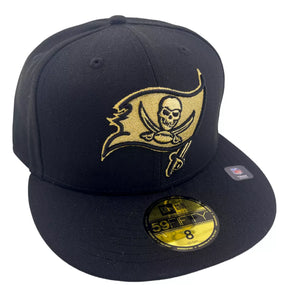 Tampa Bay Buccaneers New Era Black Gold Metallic 59Fifty Fitted Cap