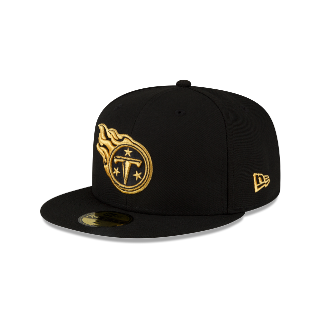 Tennesse Titans New Era Black Gold Metallic 59Fifty Fitted Cap