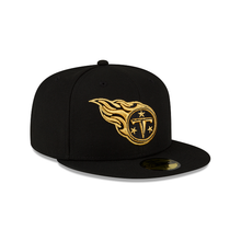 Load image into Gallery viewer, Tennesse Titans New Era Black Gold Metallic 59Fifty Fitted Cap