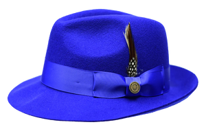 The Marco Wool Felt Fedora Snap Brim Hat by Bruno Capelo (Copy)