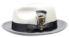 Load image into Gallery viewer, The Ritz Two Tone Felt Dress Hat by Bruno Capelo