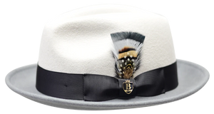 The Ritz Two Tone Felt Dress Hat by Bruno Capelo