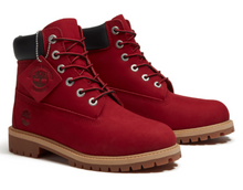Load image into Gallery viewer, Timberland Premium 6 Inch Waterproof Boots in Red Juniors Sizes # 0A6BET
