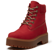 Load image into Gallery viewer, Timberland Women's Premium Stone Street 6-inch Lace Up Red Waterproof Boot #CET11