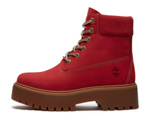 Load image into Gallery viewer, Timberland Women's Premium Stone Street 6-inch Lace Up Red Waterproof Boot #CET11