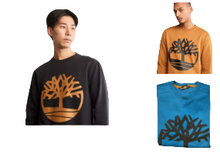 Load image into Gallery viewer, Timberland Tree Logo Crewneck Fleece Sweatshirt