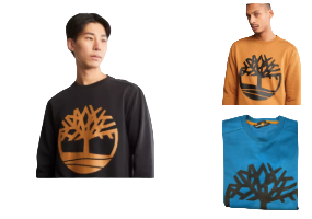 Timberland Tree Logo Crewneck Fleece Sweatshirt