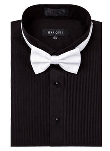 Tuxedo Shirt with Bowtie in White and Black Colors - Regular Fit